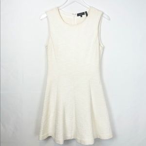 Theory Madison tweed off white mini dress 8